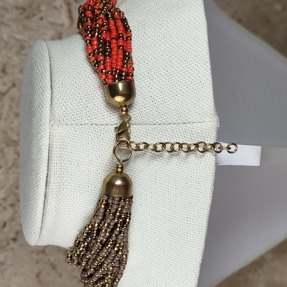 Two Tone Multi Strand Glass Seed Bead Necklace - Picture 3 of 6